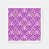 Art Deco-ventilatorpatroon - paars en orchidee Servetten (Voorkant)