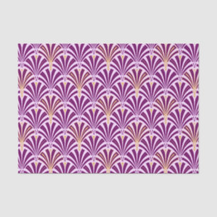 Art Deco-ventilatorpatroon - paars en orchidee Tissuepapier