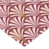 Art Deco-ventilatorpatroon - roze en Bourgogne Tafelkleed (Gekanteld)