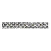Art Deco-ventilatorpatroon - zwart-wit Grosgrain Lint (Voorkant)