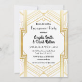 Art Deco Verloving Invitations Gatsby 1920 Kaart (Voorkant)