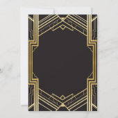 Art Deco Verloving Invitations Gatsby 1920 Kaart (Achterkant)