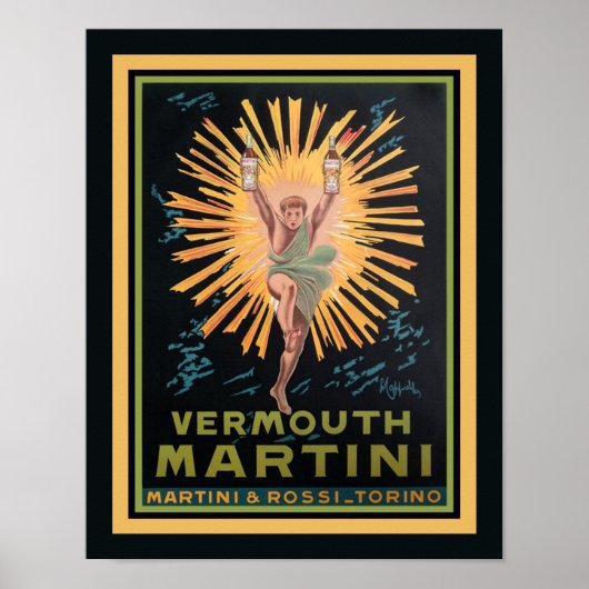 Art Deco Vermouth Martini Poster (Voorkant)