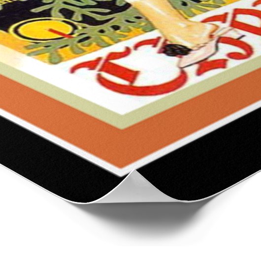 Art Déco "Vie" Couverture Noël Imprimer 16 x 20 (Coin)