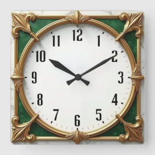 Art Deco Vierkante Klok