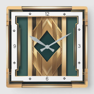 Art Deco Vierkante Klok