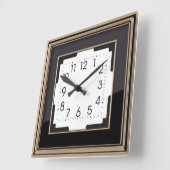 Art Deco Vierkante Klok (Hoek)