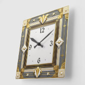 Art Deco Vierkante Klok (Hoek)