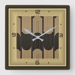 Art Deco Vierkante Klok