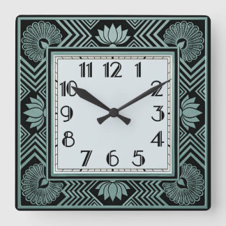 Art Deco Vierkante Klok