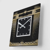 Art Deco Vierkante Klok (Hoek)