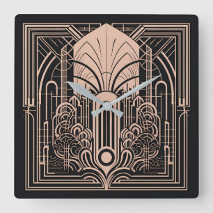 Art Deco Vierkante Klok