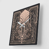 Art Deco Vierkante Klok (Hoek)