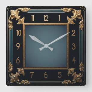 Art Deco Vierkante Klok
