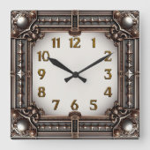 Art Deco Vierkante Klok (Voorkant)