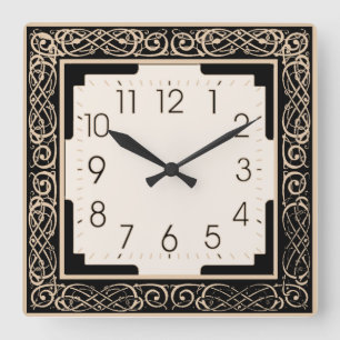 Art Deco Vierkante Klok