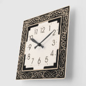 Art Deco Vierkante Klok (Hoek)