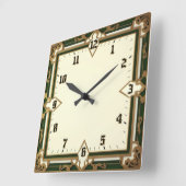 Art Deco Vierkante Klok (Hoek)