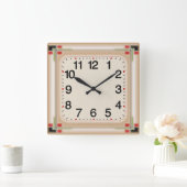 Art Deco Vierkante Klok (Huis)