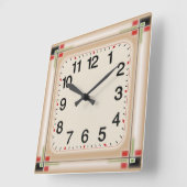Art Deco Vierkante Klok (Hoek)