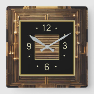 Art Deco Vierkante Klok