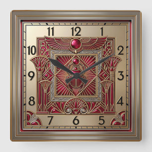 Art Deco Vierkante Klok