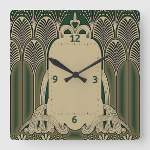 Art Deco Vierkante Klok