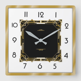 Art Deco Vierkante Klok