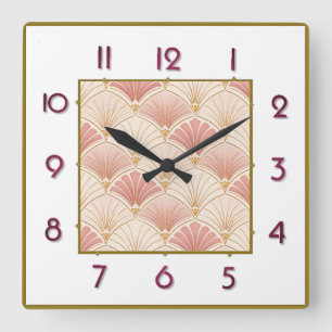Art Deco Vierkante Klok