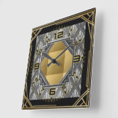 Art Deco Vierkante Klok (Hoek)