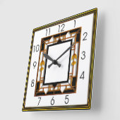 Art Deco Vierkante Klok (Hoek)