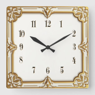 Art Deco Vierkante Klok