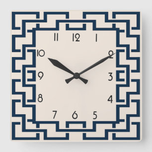 Art Deco Vierkante Klok