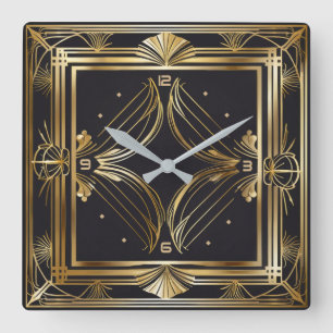 Art Deco Vierkante Klok