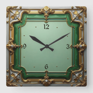 Art Deco Vierkante Klok