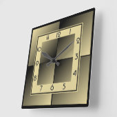 Art Deco Vierkante Klok (Hoek)