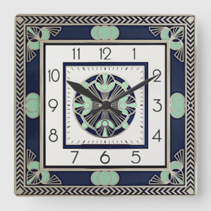 Art Deco Vierkante Klok