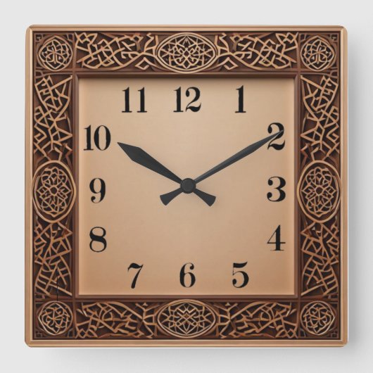 Art Deco Vierkante Klok (Voorkant)