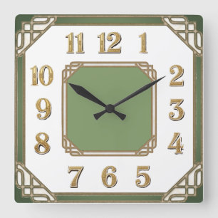 Art Deco Vierkante Klok