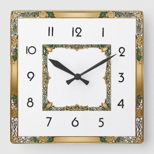 Art Deco Vierkante Klok (Voorkant)