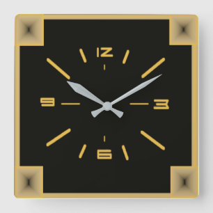 Art Deco Vierkante Klok