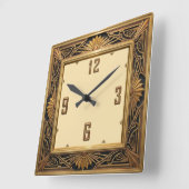 Art Deco Vierkante Klok (Hoek)