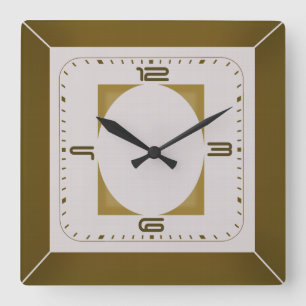 Art Deco Vierkante Klok