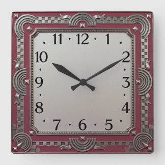 Art Deco Vierkante Klok