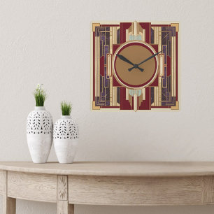 Art Deco Vierkante Klok