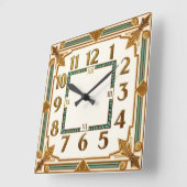Art Deco Vierkante Klok (Hoek)