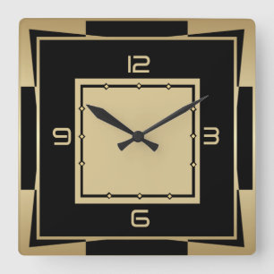 Art Deco Vierkante Klok
