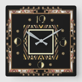 Art Deco Vierkante Klok