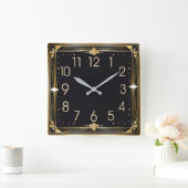 Art Deco Vierkante Klok (Huis)