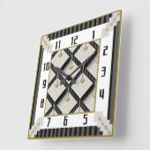 Art Deco Vierkante Klok (Hoek)